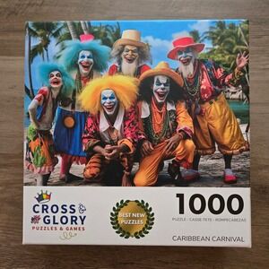 Cross Glory 1000 Piece Caribbean Carnival Clown Jigsaw Puzzle New